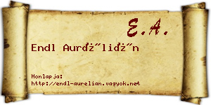 Endl Aurélián névjegykártya